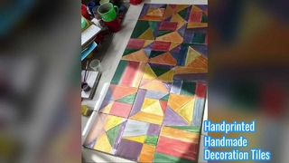 Customized Handmade Cut High Durability Artistic Mosaic Ceramic Tile Handprinted Custom Art Wall Mos